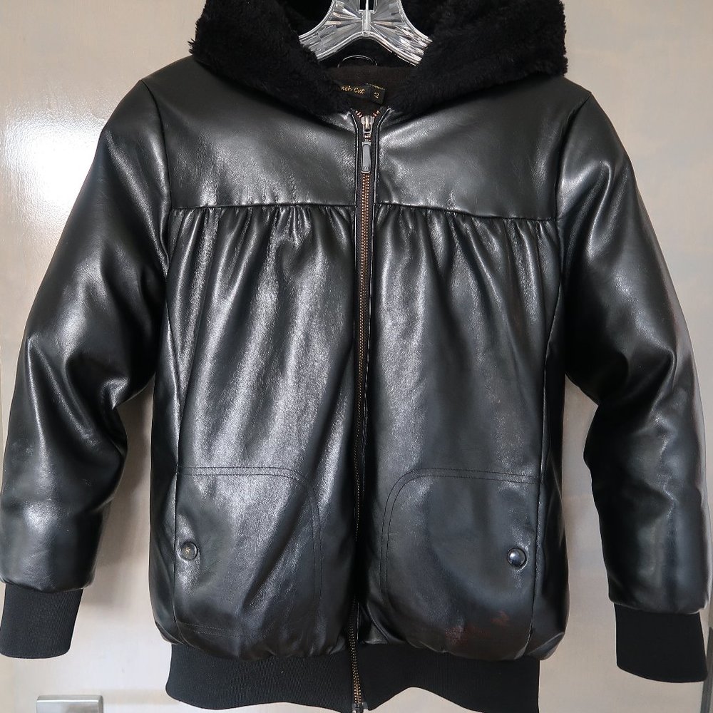 Leather Coat Jacket Girls French Cut